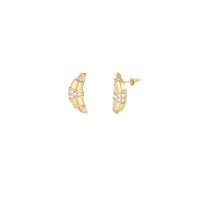 Croissant Oorbel  Stainless Steel Goud