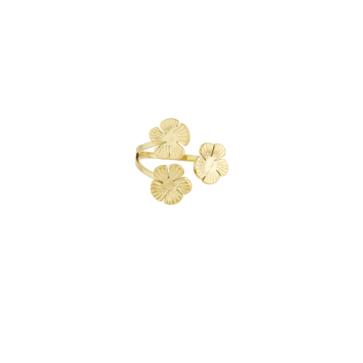 Floral Ring Stainless Steel Goud