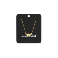 Croissant Ketting Stainless Steel Goud