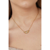 Croissant Ketting Stainless Steel Goud