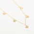 Vlinder Strass Ketting Stainless Steel Goud