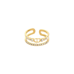 Statement Ring Stainless Steel Goud