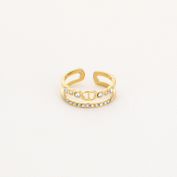 Statement Ring Stainless Steel Goud