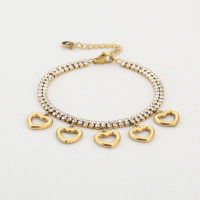 Hartjes Tennis Armband Stainless Steel