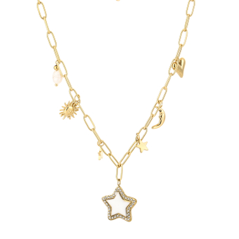 Bedel Ketting Ster Stainless Steel