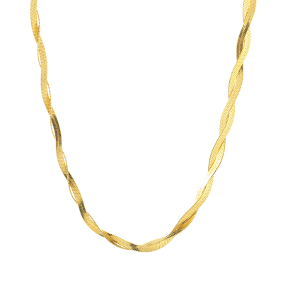 Double Twist Ketting Stainless Steel Goud