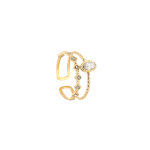 Dubble glam ring Stainless Steel