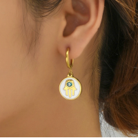 Hamsa Oorbel Stainless Steel