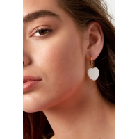 Hartjes Oorbel Stainless Steel