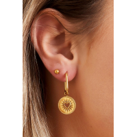 Open Hartjes Oorbel Stainless Steel