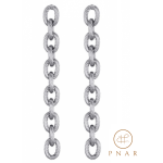 Schakel Oorbel Stainless Steel