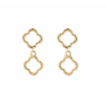 Klaver Open Oorbel Stainless Steel 