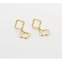 Klaver Open Oorbel Stainless Steel 