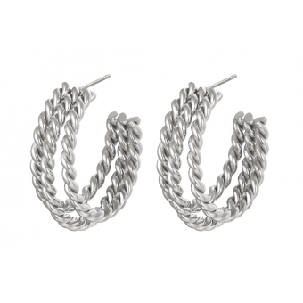 Tripple Twist Oorbel Stainless Steel