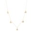 Vlinder Strass Ketting Stainless Steel Goud