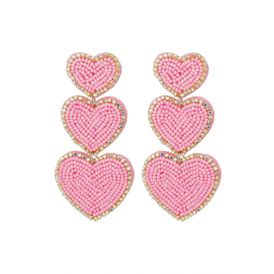 Hartjes Oorbel Roze