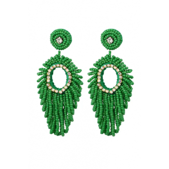 Franjes Oorbel Groen