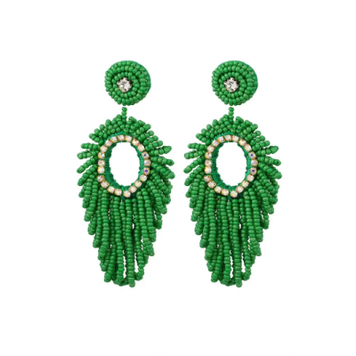 Franjes Oorbel Groen