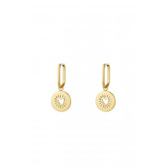 Open Hartjes Oorbel Stainless Steel